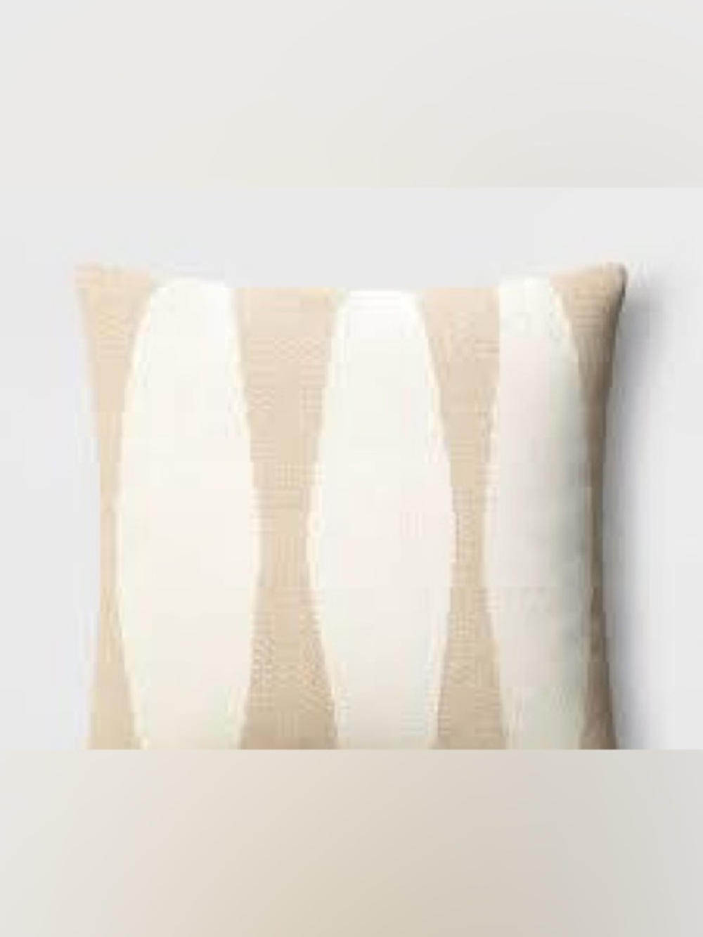 Threshold Beige and Cream Striped Accent Pillow